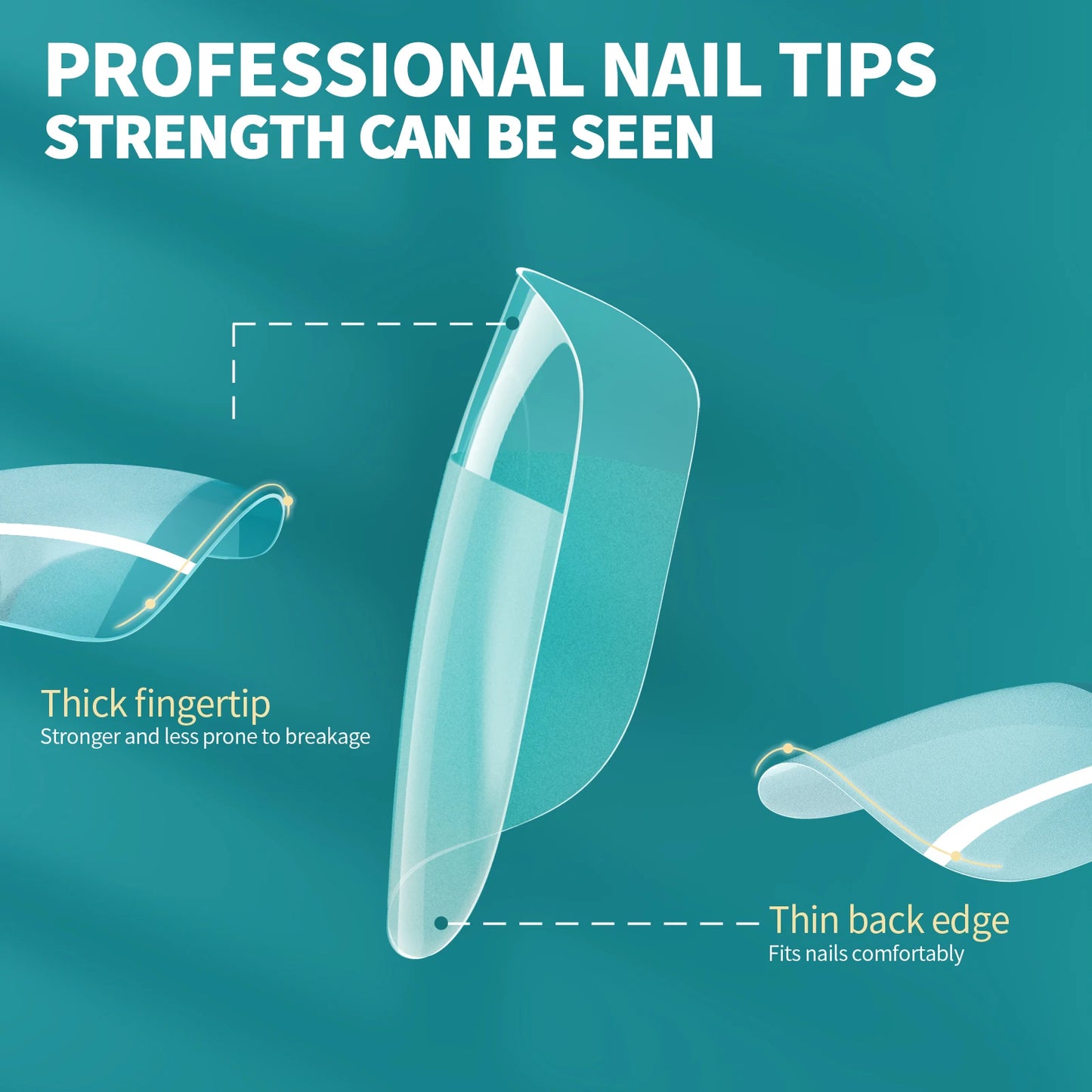 Faux ongles courts en amande mat XXS