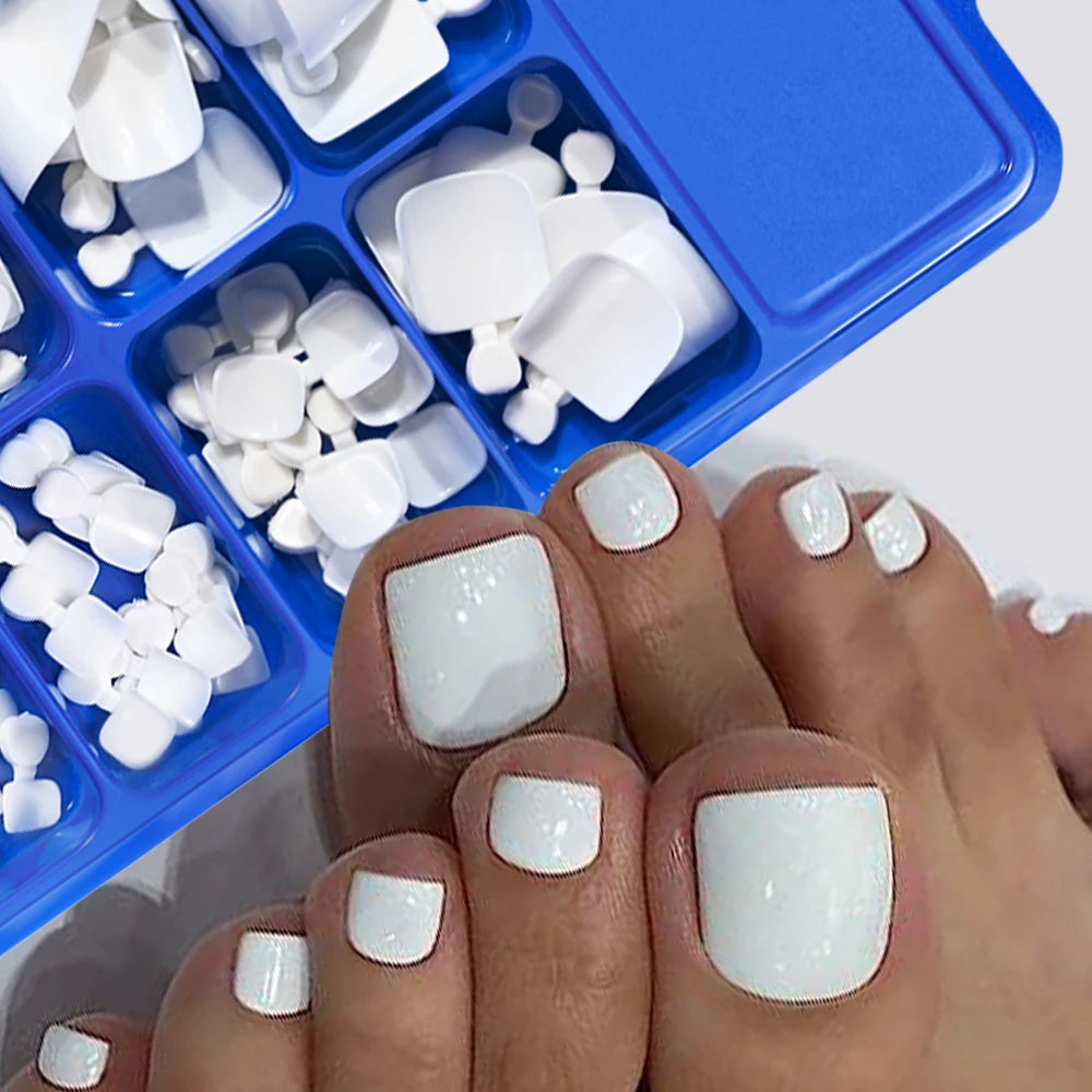 Faux Ongles D'orteil Blancs