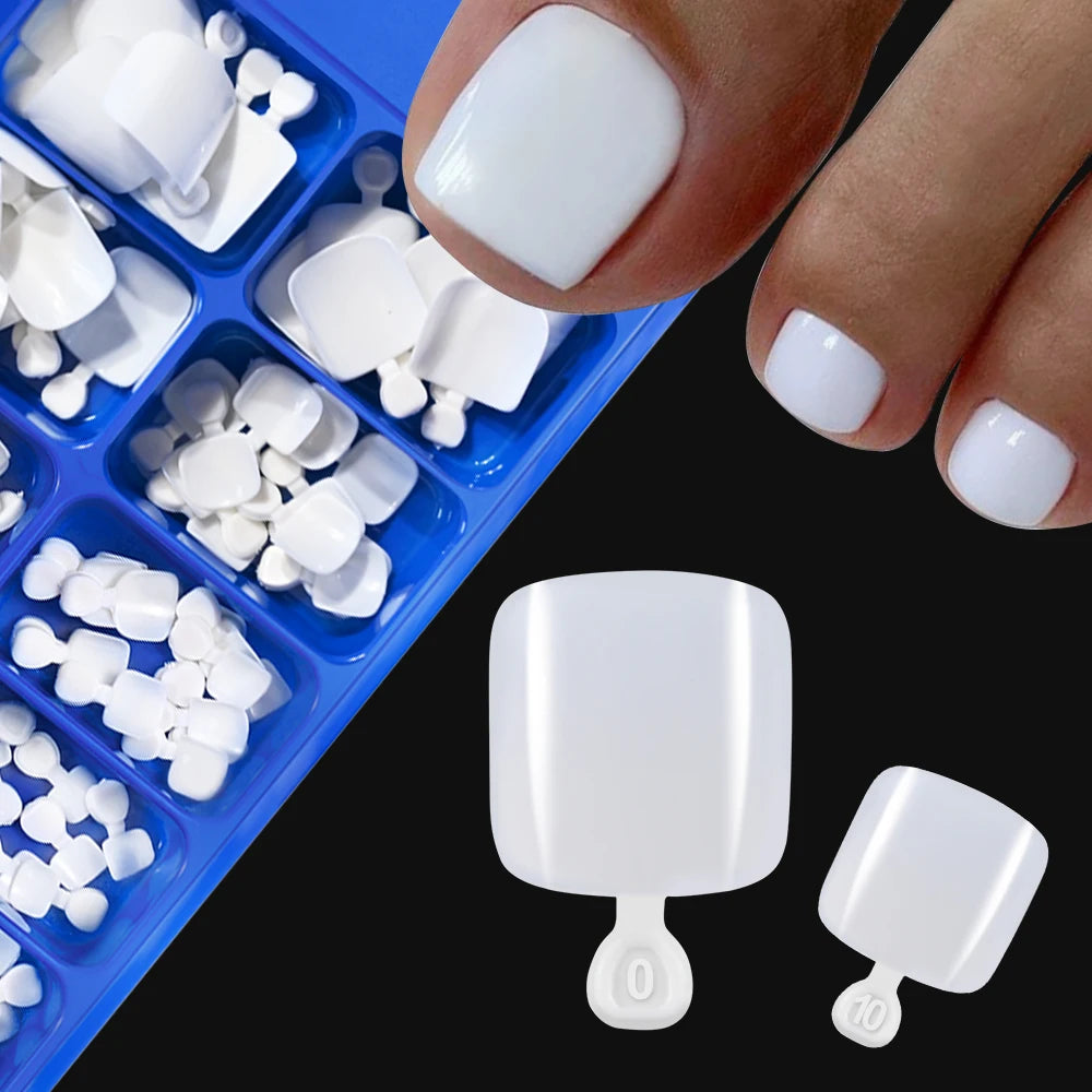 Faux Ongles D'orteil Blancs