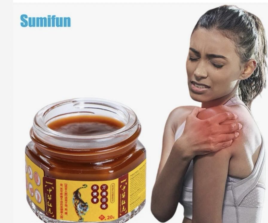 f-  Crème mentholée-baume du tigre massage contre les douleurs.