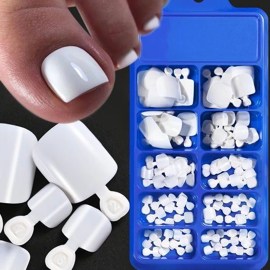 Faux Ongles D'orteil Blancs