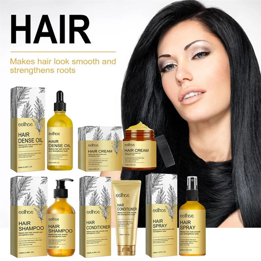c-2  Gamme de cheveux,  pousse plus eelhoe romarin, masque, shampooing, conditioner, sérum.