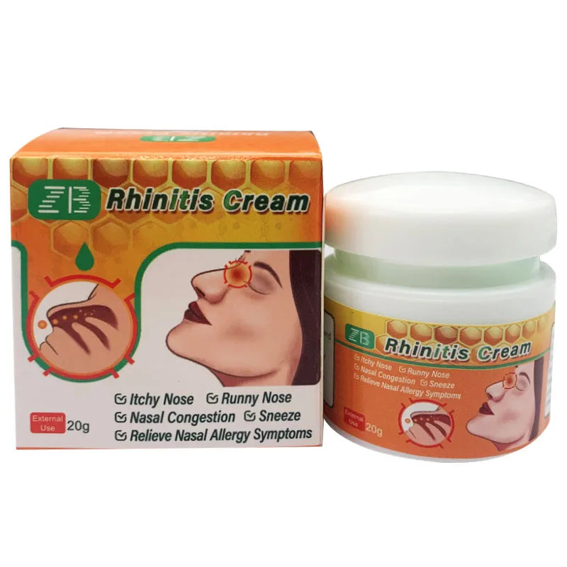 f-  Crème mentholée contre la rhinite.